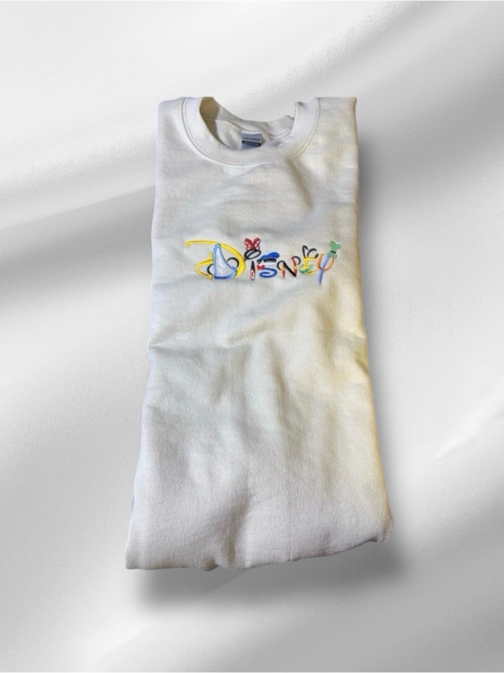 Disney Spell Out Character Embroidered Logo Sweatshirt NWOT - Picture 2 of 3
